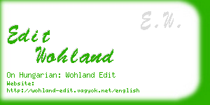 edit wohland business card